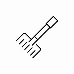 rake fork icon sign vector