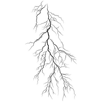 black lightning bolt on white background clip art preview
