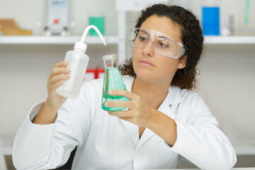 a young woman lab worker