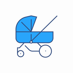 baby stroller icon sign vector