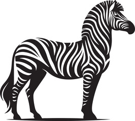 Obraz premium Zebra silhouette vector art illustration