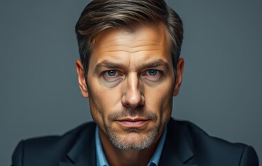 Fototapeta premium Serious corporate executive in formal attire