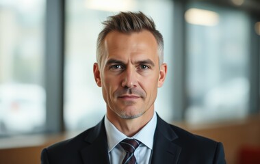 Fototapeta premium Focused and determined business leader portrait