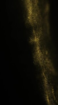 Vertical Golden Particle Background