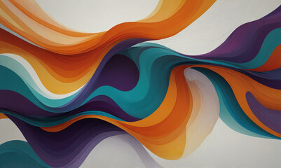 Dynamic Flowing Waves in Bold Colors - A Stunning Abstract Art Background Design