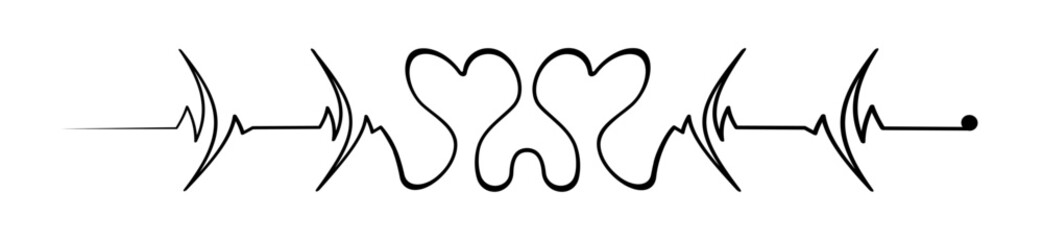 Heart ekg diagram, cardiogram, heartbeat line vector design to use for healthcare, healthy lifestyle, medical laboratory, cardiology project.