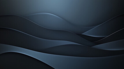 Minimalistic Black Background with Geometric Lines and Waves