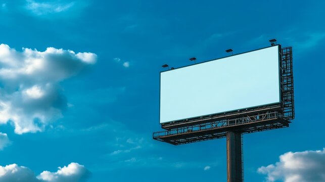 A large outdoor advertising structure, typically displaying commercial messages for products, services, or events.