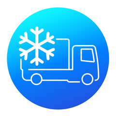 refrigerated truck icon, png design