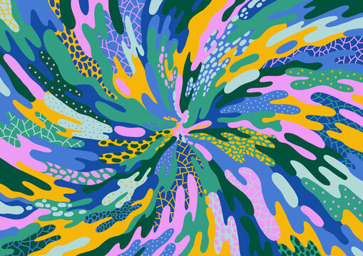 Colorful vibrant swirl background, rotating spiral, colorful starburst or sunburst background pattern in a spiral or swirled radial striped design, Abstract color Wallpaper

