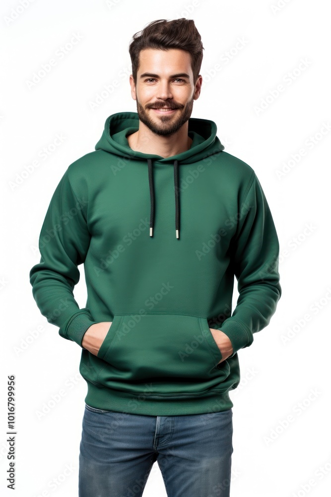 Canvas Prints Men fashion hood sweatshirt sweater.