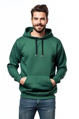 Obraz premium Men fashion hood sweatshirt sweater.