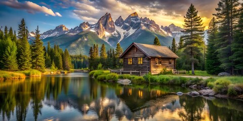 Fototapeta premium Landscape mountains lake argentina bariloche patagonia