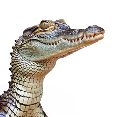 Obraz premium Siamese Crocodile's Portrait Isolated on transparent