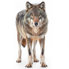 Obraz premium Steppe Wolf on Transparent Background isolated 