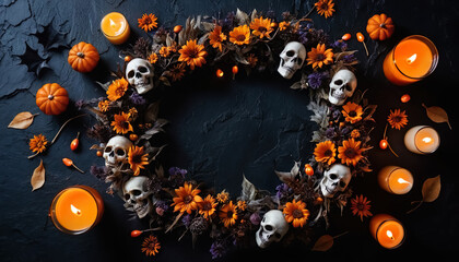 Halloween dark background 