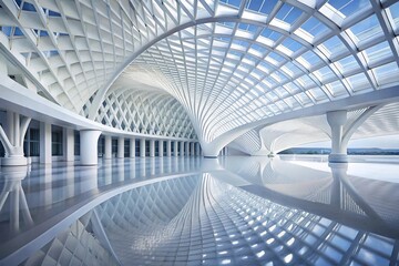 Obraz premium abstract white architectural structure background