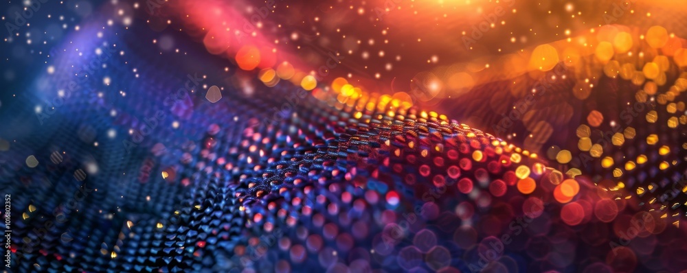 Aufkleber Abstract colorful light bokeh patterns with a dreamy feel, creating visual depth and intrigue, ideal for backgrounds and creative designs.