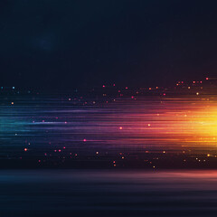 Obraz premium A colorful line of dots in the sky