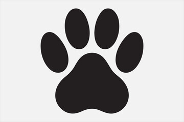 A black silhouette of an animal paw.