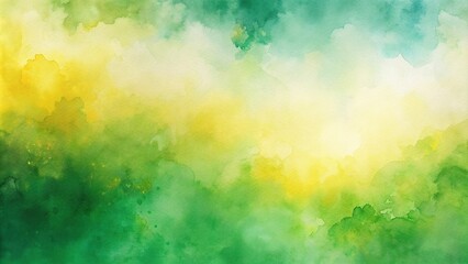 Fototapeta premium abstract watercolor background gradient green yellow asymmetrical