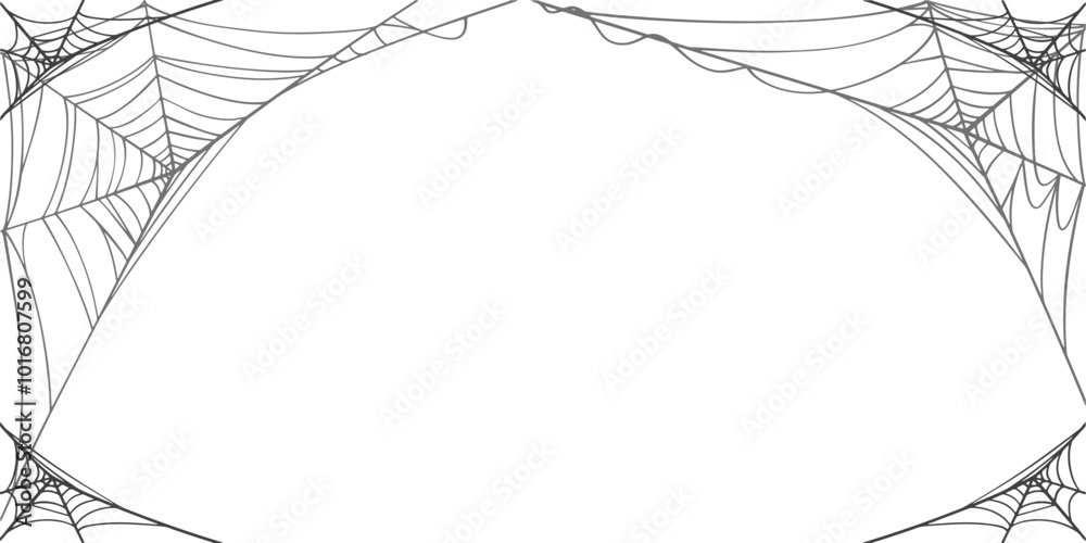 Wall mural spider web line art vector