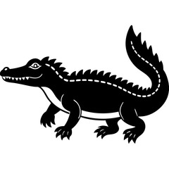 Crocodile animal vector silhouette