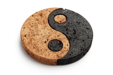 Yin yang symbol white background confectionery.