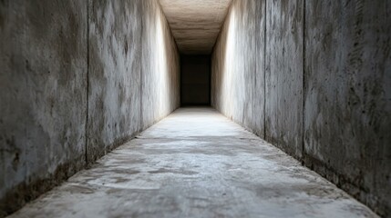 Obraz premium Narrow Concrete Corridor