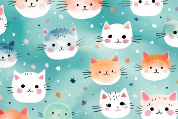 Cat pattern backgrounds mammal.