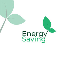 Eco logo energy saving eco friendly logo design with leaf