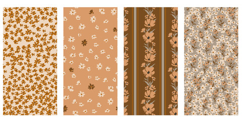 Seamless spring vector pattern with floral motif for dress fabric   © Maria