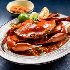 Singaporean Chilli Crab with Fried Buns