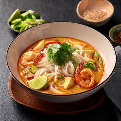 Laksa, A Spicy Coconut Noodle Soup