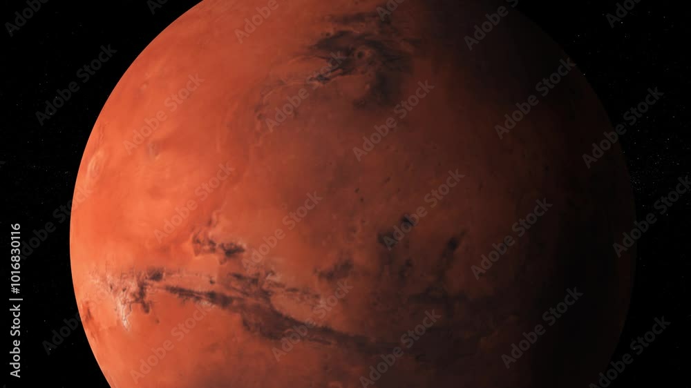 Wall mural closeup of planet mars the red planet
