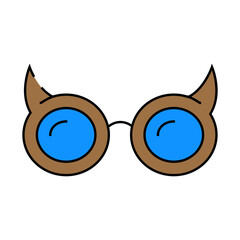 kid boy glasses frame line icon vector. kid boy glasses frame sign. isolated symbol illustration