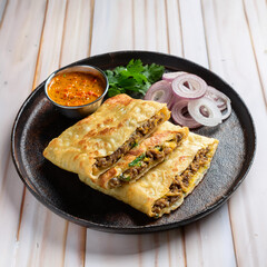Crispy Murtabak Stuffed with Meat and Eggs
