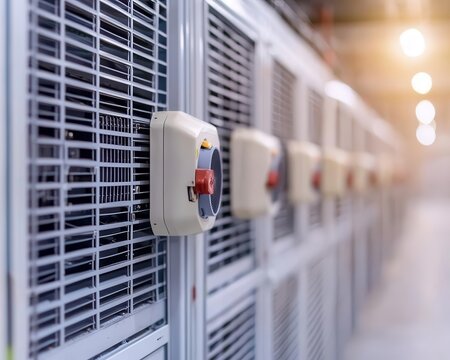 AI-controlled ventilation system in a poultry farm, optimizing air quality for maximum egg production, AI ventilation system, Efficient, smart, automated