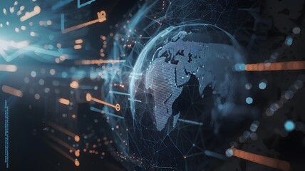 Fototapeta premium technology concept of earth