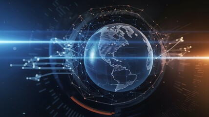 Obraz premium technology concept of earth