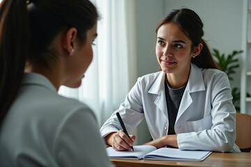 female doctor consulting a patient