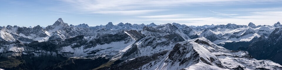 first snow on the mountains