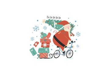 Fa la la la la, Hand Drawn Christmas Sublimation design