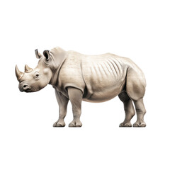 Fototapeta premium Realistic illustration of a rhinoceros in profile