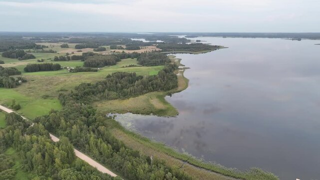 Near Siver lake landscapes in Latvia, in the countryside of Latgale.