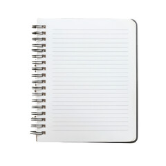 Blank notebook with lined pages for writing and notes