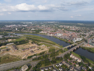 Construction of the The Kazernekwartier, city quarters residential area in Venlo, Limburg, The Netherlands.