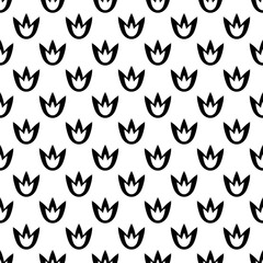 seamless pattern with black and white flowers decoration leaf tattoo design icon symbol sign vector illustration 