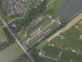 Prinses Irenesluizen, water works, The Prinses Irene Locks in the Amsterdam Rhine Canal.