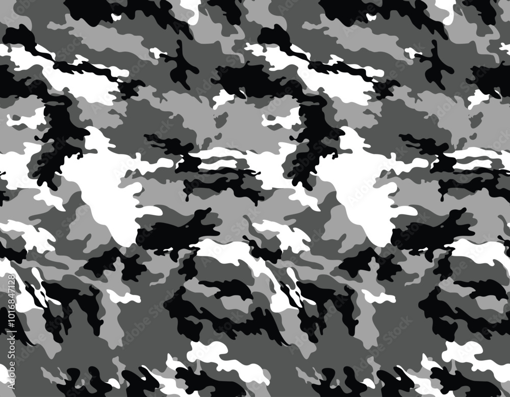 Poster 
texture camouflage gray background, vector military pattern, modern army design